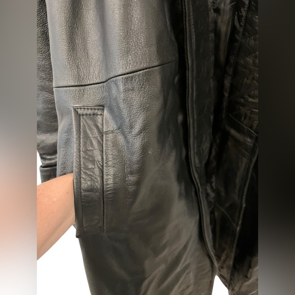 Nick Fury Iron Man 2 Coat Black Leather Long Coat - Picture 4 of 10